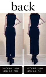 モデル：153cm（着用サイズ：F-S/FREE　着用カラー：BLK）
