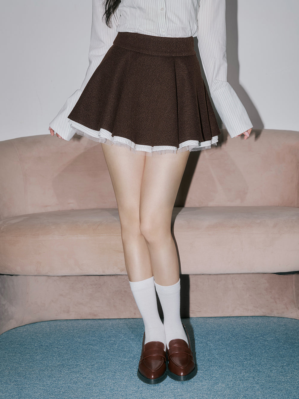 モデル：164cm（着用サイズ：FREE　着用カラー：BRN）