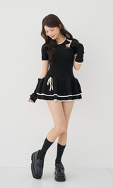 モデル：164cm（着用サイズ：FREE　着用カラー：BLK）