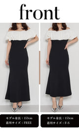 モデル：153cm（着用サイズ：F-S/FREE　着用カラー：BLK）