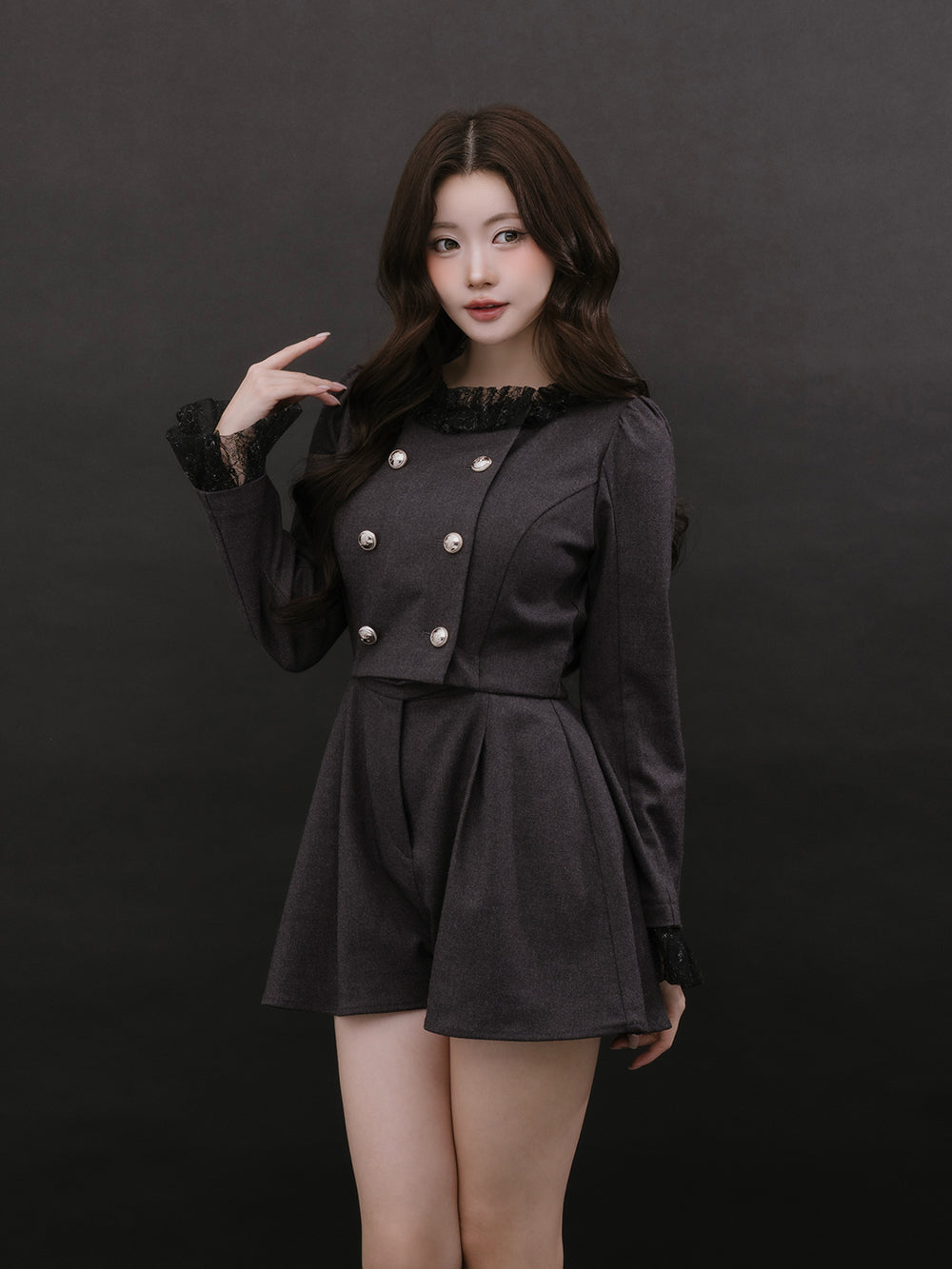 モデル：164cm（着用サイズ：FREE　着用カラー：GRY）