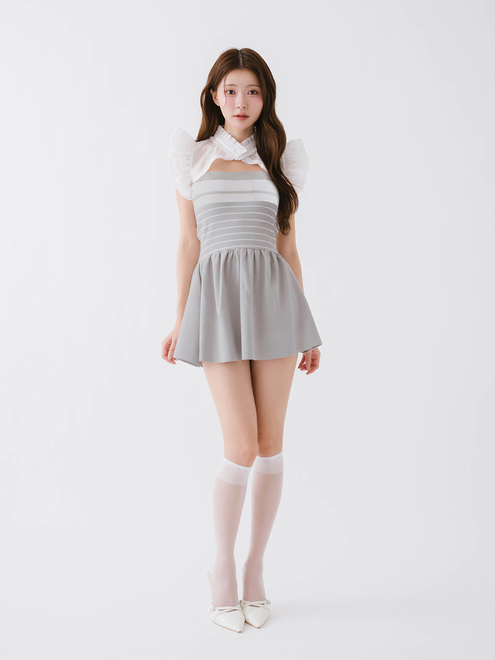 モデル：164cm（着用サイズ：FREE　着用カラー：GRY）