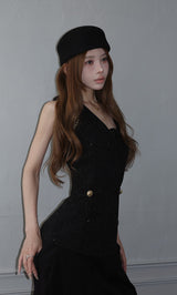 モデル：160cm（着用サイズ：FREE　着用カラー：BLK）