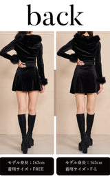 モデル：163cm（着用サイズ：FREE/F-L　着用カラー：BLK）