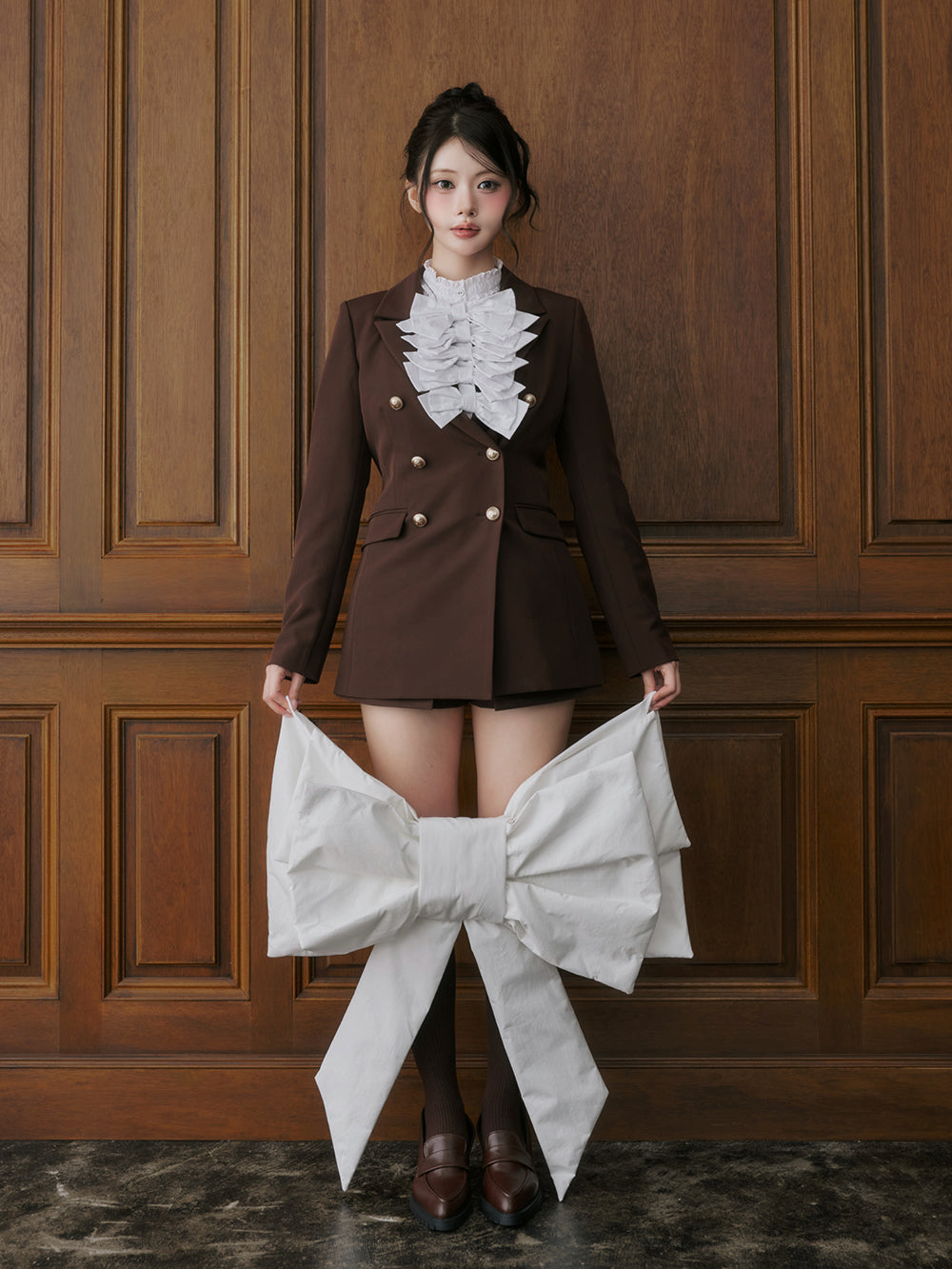 モデル：164cm（着用サイズ：FREE　着用カラー：BRN）