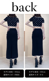 モデル：153cm（着用サイズ：F-S/FREE　着用カラー：BLK）