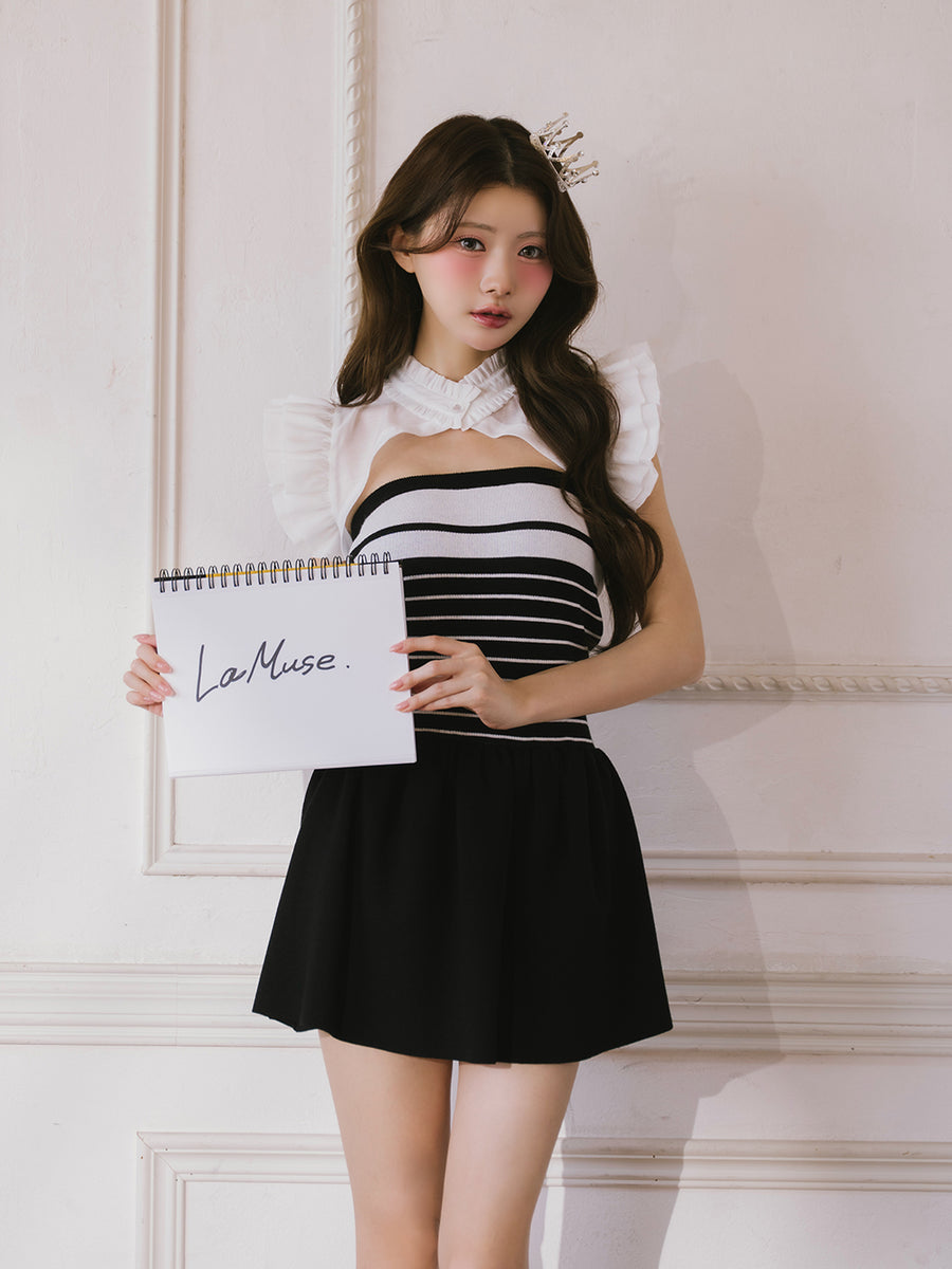 モデル：164cm（着用サイズ：FREE　着用カラー：BLK）