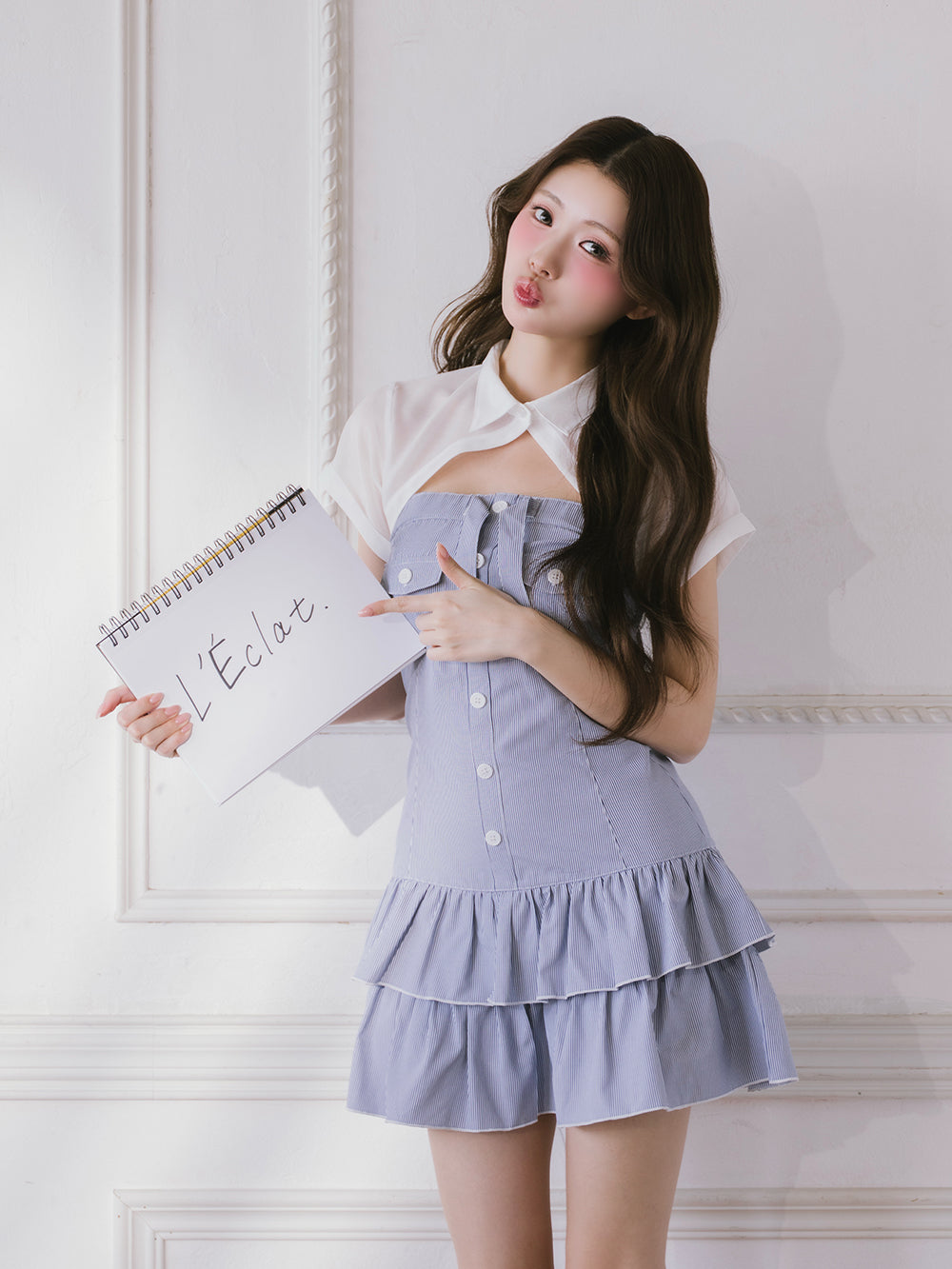 モデル：164cm（着用サイズ：FREE　着用カラー：NVY）