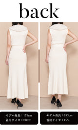 モデル：153cm（着用サイズ：F-S/FREE　着用カラー：IVO）