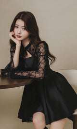 モデル：164cm（着用サイズ：FREE　着用カラー：BLK）