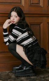 モデル：164cm（着用サイズ：FREE　着用カラー：BLK）