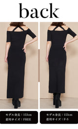 モデル：153cm（着用サイズ：F-S/FREE　着用カラー：BLK）
