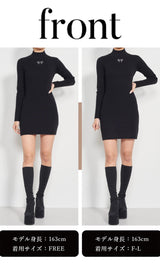 モデル：163cm（着用サイズ：FREE/F-L　着用カラー：BLK）