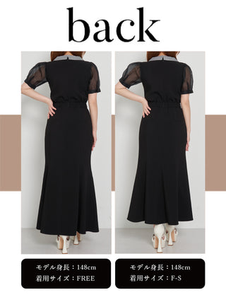 モデル：148cm（着用サイズ：F-S/FREE　着用カラー：BLK）