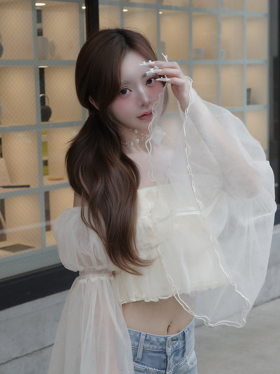 モデル：158cm（着用サイズ：FREE　着用カラー：IVO）