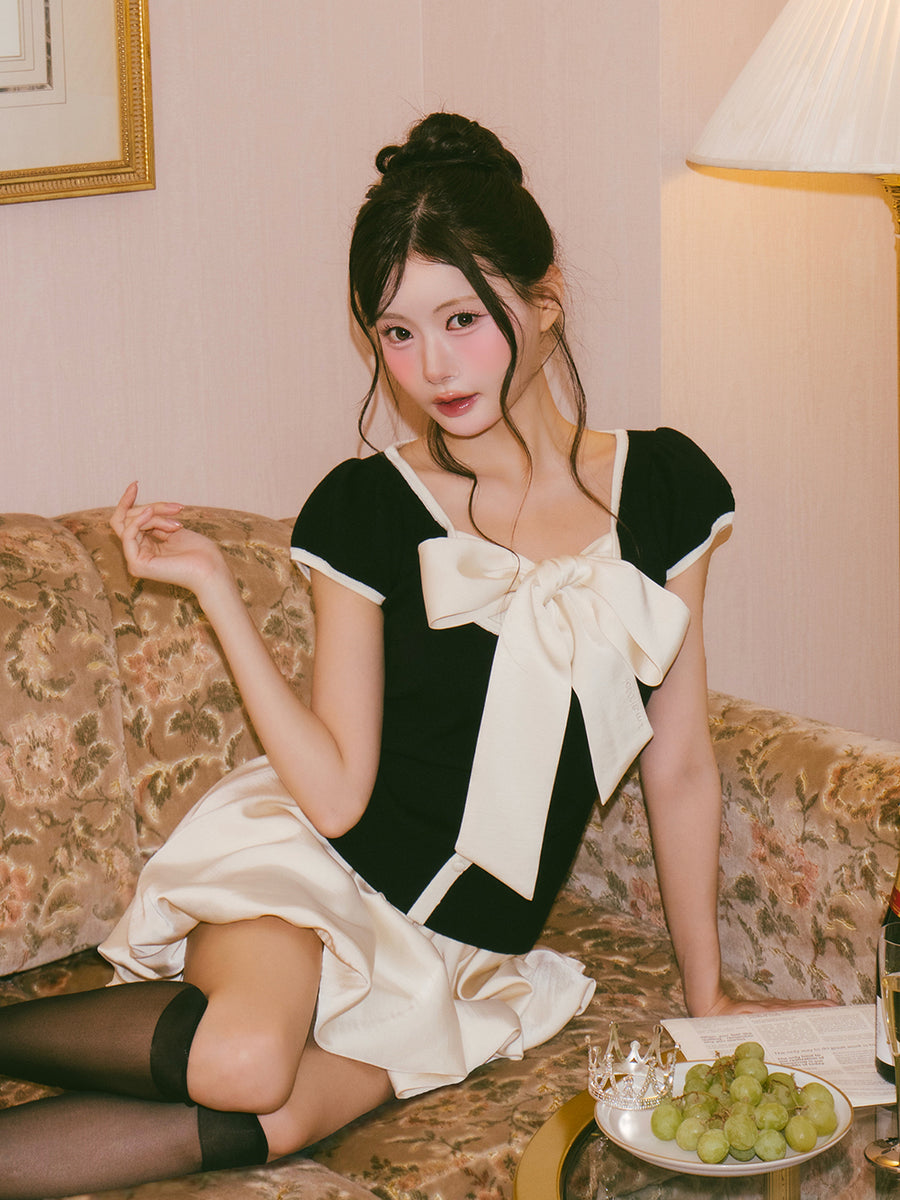 モデル：164cm（着用サイズ：FREE　着用カラー：BLK）