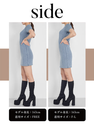 モデル：163cm（着用サイズ：FREE/F-L　着用カラー：BLU）