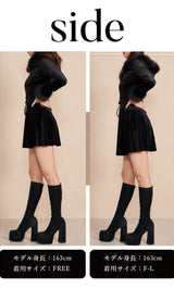 モデル：163cm（着用サイズ：FREE/F-L　着用カラー：BLK）