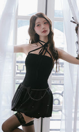 モデル：164cm（着用サイズ：FREE　着用カラー：BLK）