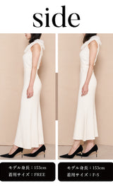 モデル：153cm（着用サイズ：F-S/FREE　着用カラー：IVO）