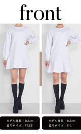 モデル：163cm（着用サイズ：FREE/F-L　着用カラー：GRY）
