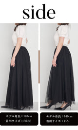 モデル：148cm（着用サイズ：F-S/FREE　着用カラー：BLK）