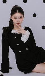 モデル：164cm（着用サイズ：FREE　着用カラー：BLK）