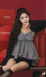 モデル：164cm（着用サイズ：FREE　着用カラー：BLK）
