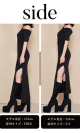 モデル：153cm（着用サイズ：F-S/FREE　着用カラー：BLK）