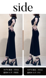 モデル：153cm（着用サイズ：F-S/FREE　着用カラー：BLK）