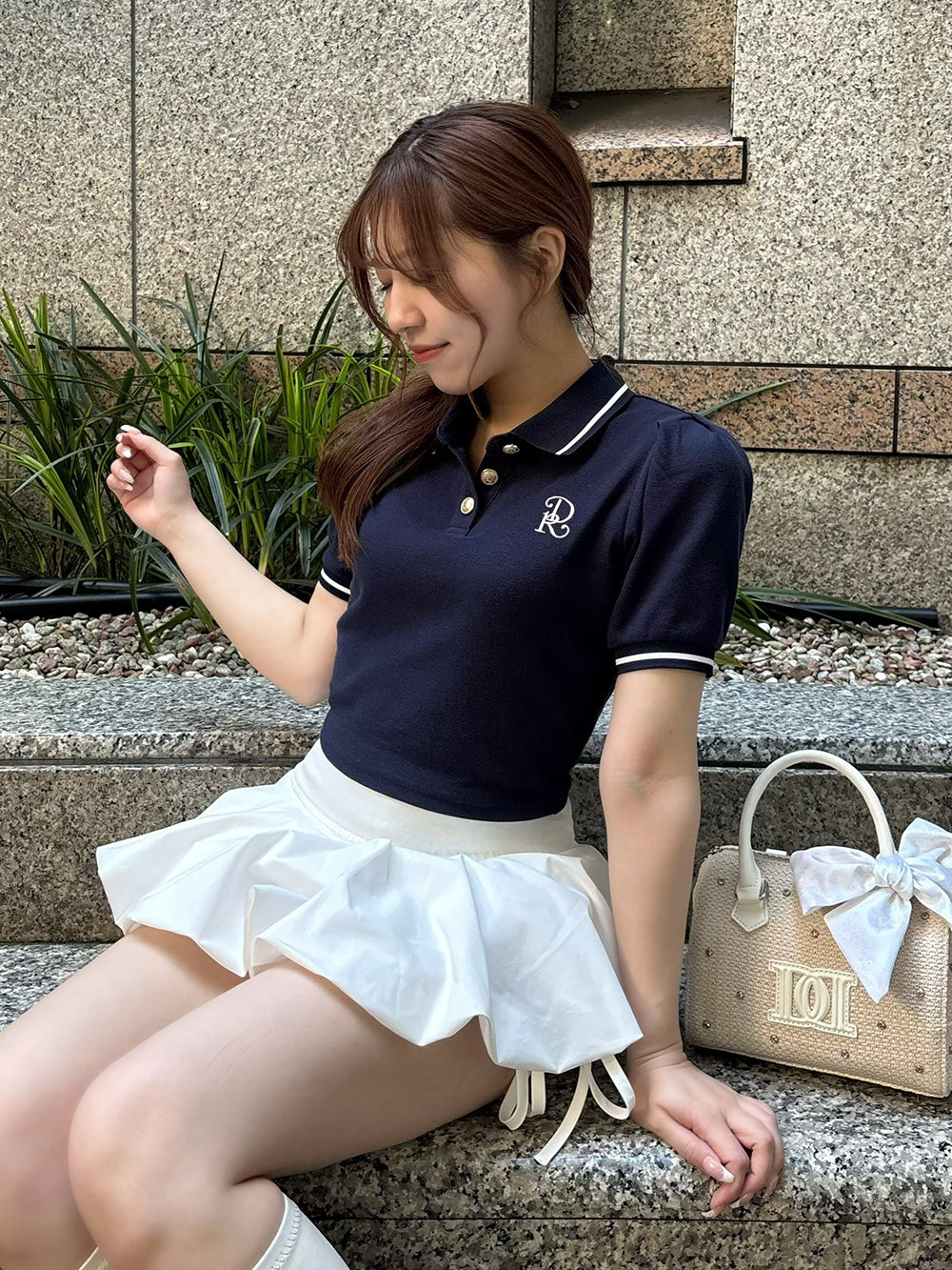 モデル：151cm（着用サイズ：FREE　着用カラー：NVY）