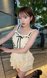 モデル：158cm（着用サイズ：FREE　着用カラー：IVO）