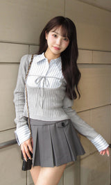 モデル：158cm（着用サイズ：S　着用カラー：GRY）