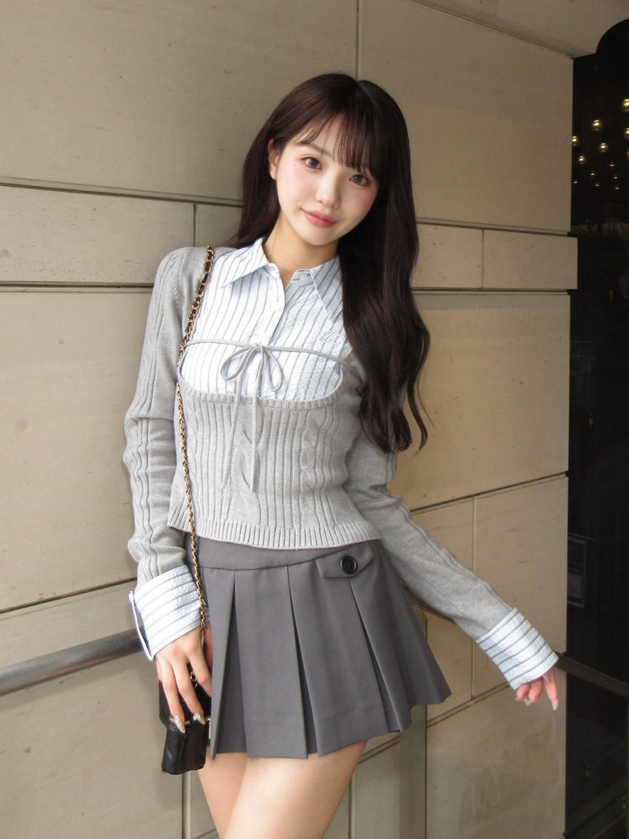 モデル：158cm（着用サイズ：FREE　着用カラー：GRY）