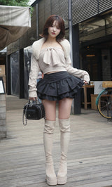 モデル：158cm（着用サイズ：FREE　着用カラー：BEG）