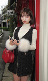 モデル：158cm（着用サイズ：S　着用カラー：BLK）