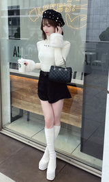 モデル：158cm（着用サイズ：FREE　着用カラー：IVO）