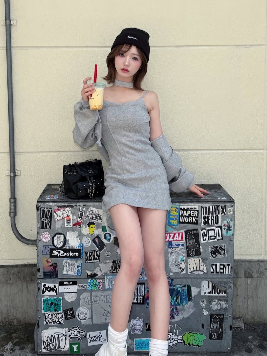 モデル：158cm（着用サイズ：FREE　着用カラー：GRY）