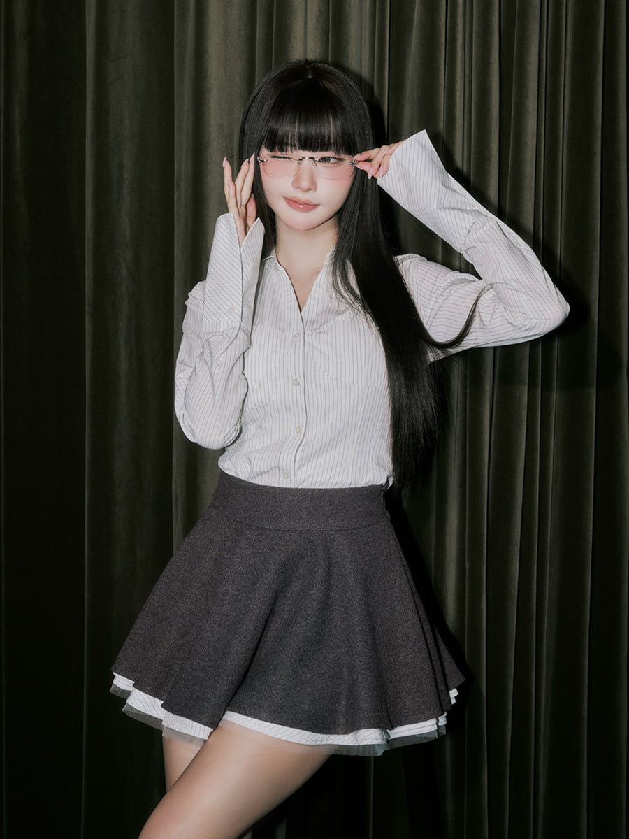 モデル：164cm（着用サイズ：FREE　着用カラー：GRY）