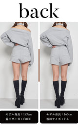 モデル：163cm（着用サイズ：FREE/F-L　着用カラー：GRY）