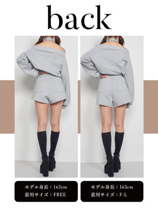 モデル：163cm（着用サイズ：FREE/F-L　着用カラー：GRY）