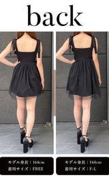 モデル：164cm（着用サイズ：FREE/F-L　着用カラー：BLK）