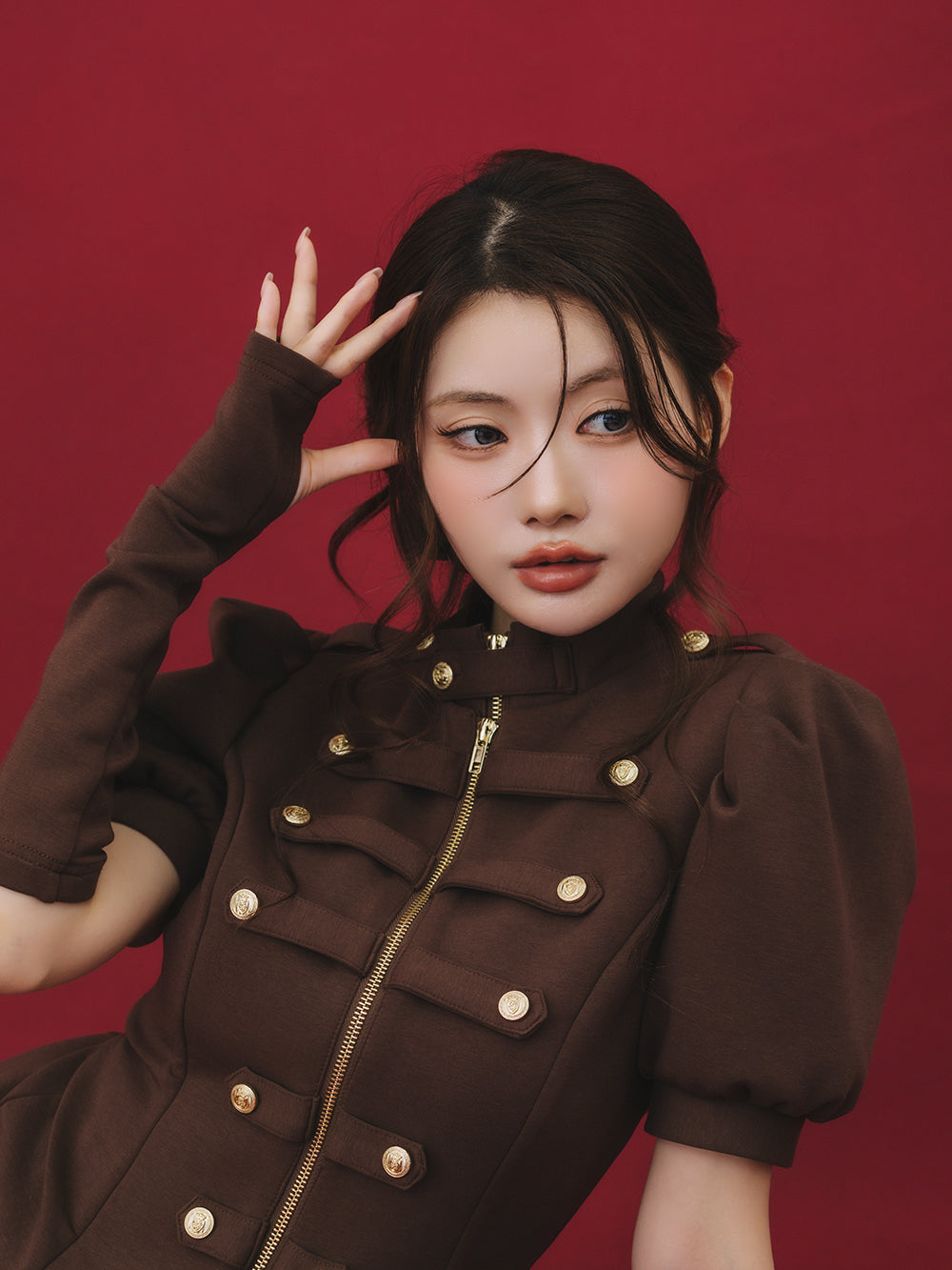モデル：164cm（着用サイズ：FREE　着用カラー：BRN）