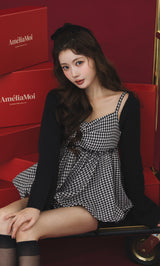 モデル：164cm（着用サイズ：FREE　着用カラー：BLK）
