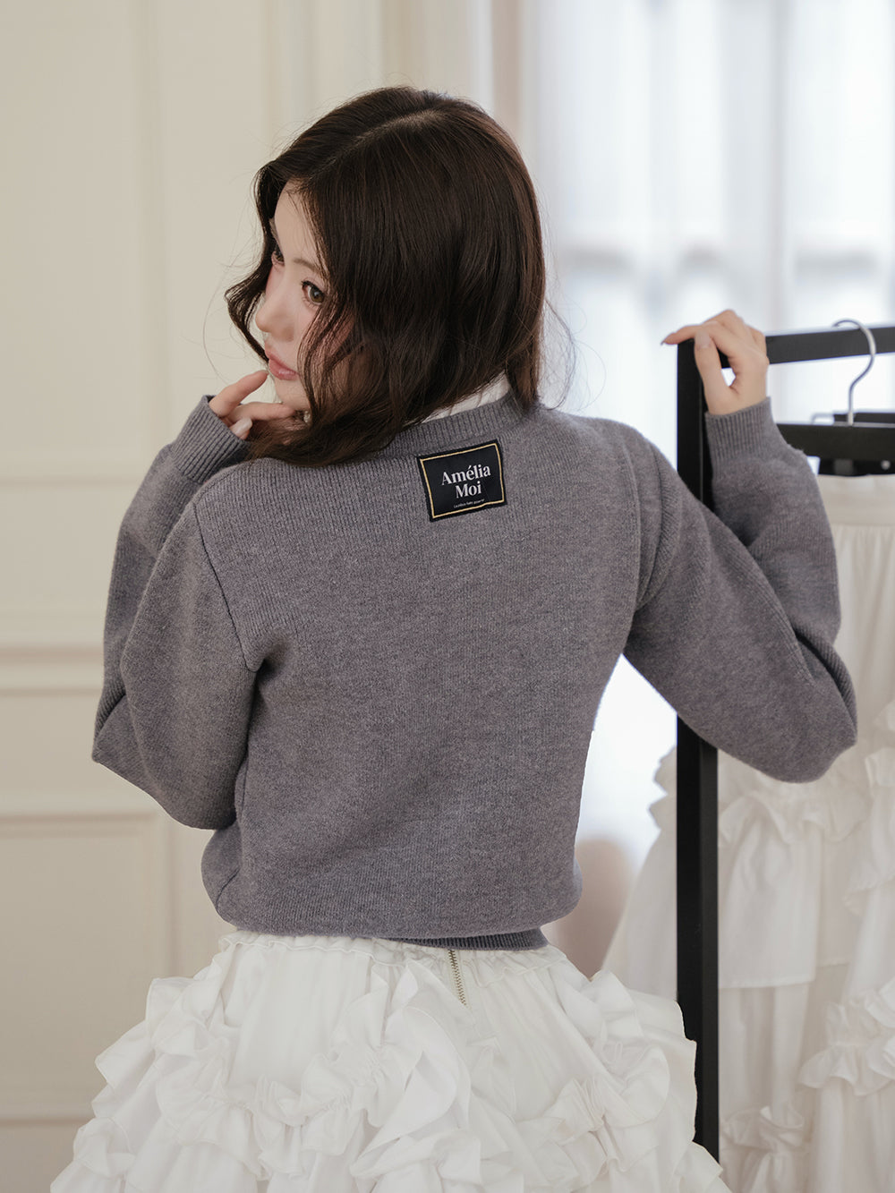 モデル：164cm（着用サイズ：FREE　着用カラー：GRY）