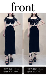 モデル：153cm（着用サイズ：F-S/FREE　着用カラー：BLK）