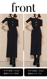 モデル：153cm（着用サイズ：F-S/FREE　着用カラー：BLK）