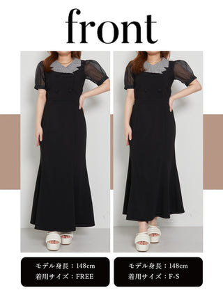 モデル：148cm（着用サイズ：F-S/FREE　着用カラー：BLK）