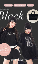 モデル：160cm（着用サイズ：FREE　福袋カラー：BLK）