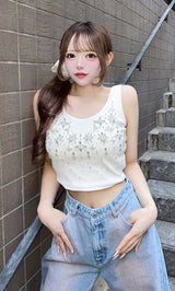 モデル：156cm（着用サイズ：FREE　着用カラー：WHT）